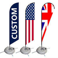 Drapeau plume en forme de goutte d'eau pour promotion, impression double face personnalisée, idéal pour la plage, les restaurants, les expositions en Thaïlande, vente en gros