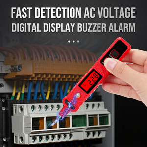 Mini voltímetro digital, probador de voltaje AC 12-300V, pantalla LED, detección NCV sin contacto para medición eléctrica - Product Image 4