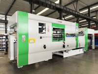 Machine automatique de refusion, pliage et découpe de papier et de carton ondulé à plat haute pression