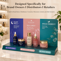 Support de présentation cosmétique en acrylique personnalisé, pliable et portable, organisateur de maquillage de bureau par Mr Lui Design, origine Guangdong