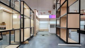 Tùy chỉnh kim loại bằng gỗ bán lẻ Kệ hai mặt siêu thị Kệ Gondola quảng cáo Kệ hiển thị với LED - Product Image 5