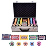 YH 760 pièces/ensemble forme carrée ABS dés jetons Casino Poker jetons ensemble avec boîtier en métal