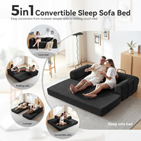 Großhandel Modernes Konvertierbares Modulares Stoffsofa Bett Sektionaleinheiten Reiner Schaumstoff Komprimiert Rollverpackt Wohnzimmer Hotel