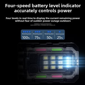 Đèn pin chiến thuật LED với chế độ đèn strobe đỏ-xanh & tín hiệu SOS, tích hợp pin, dùng cho cảnh sát & an ninh - Product Image 3