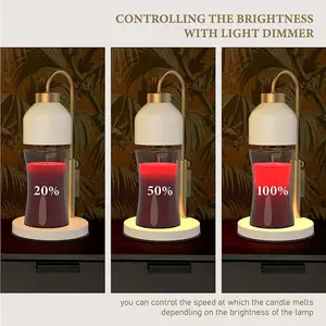 मोमबत्ती वार्मर लैंप घर की सजावट के लिए एडजस्टेबल वैक्स परफ्यूम टेबल लैंप, खुशबू सोया जार वैक्स एडजस्टेबल ऊंचाई अरोमाथेरेपी बर्नर