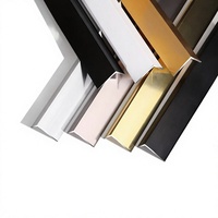 Profilé d'angle en alliage d'aluminium en forme de L, garniture de bordure de carrelage moderne, résistant à l'humidité, durable, écologique, décoratif pour mur