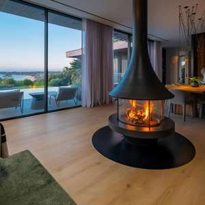 Отдельностоящий декоративный камин с реалистичным пламенем для дома, улицы и отелей с английским дисплеем - Product Image 4