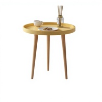 Table basse ronde nordique, table d'appoint de canapé, table d'appoint simple pour balcon, chambre, maison en location et salon