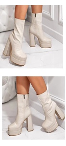 La piattaforma di moda con tacchi spessi migliora gli stivali nudi e comodi <span class=keywords><strong>stivaletti</strong></span> col tacco alto - Product Image 6