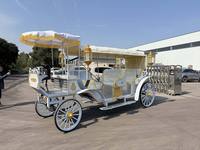 Chariot à chevaux mobile, élégante calèche de princesse, calèche électrique Cendrillon, calèche de mariage en forme de citrouille
