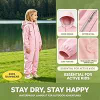 Combinaison de pluie imperméable pour enfants, unisexe, respirante, réfléchissante, résistante aux intempéries, une pièce, pour tout-petits