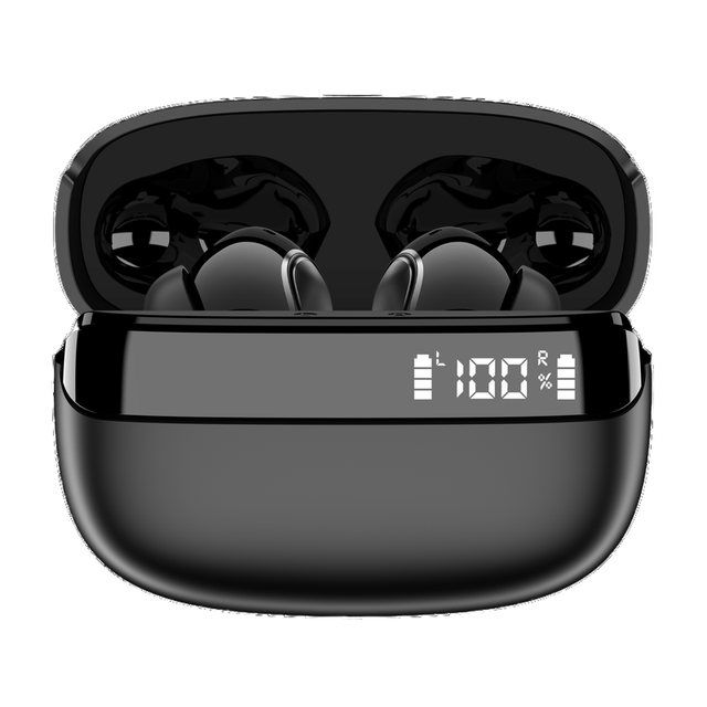 For Bluetooth 5.4 HiFi Stereo Deep Bass Wireless Earbuds with ENC Noise Cancelling LED Battery Indicator Headphones