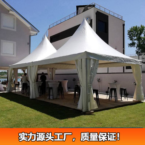Tente de réception extérieure en alliage d'aluminium avec tissu polyester résistant aux UV, ouverture rapide, type trigone en V, avec piquets de sol, idéale pour l'été - Product Image 2