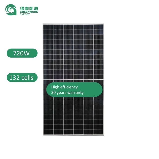720W 680W 600W 580W Mono Bifacial TOPcon Solar Panel with 30 Years Warranty N-Type PERC for Home Solar System OEM