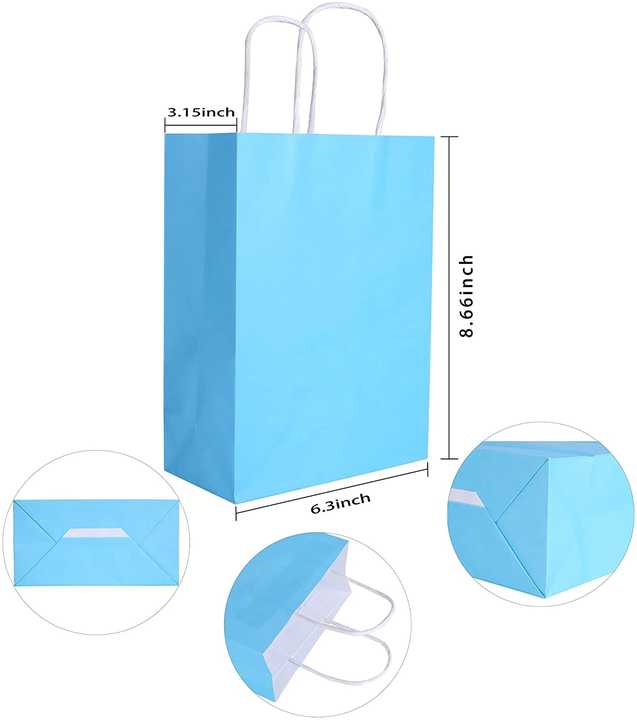 Customised Paper Bag Brown Shopping Packaging Flat Handle Kraft Paper