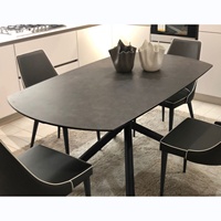 Table de salle à manger en céramique moderne de luxe de haute qualité multifonctionnelle extensible et rotative