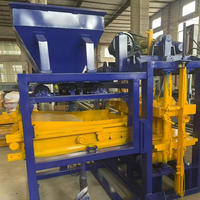 Machine à blocs de béton automatique PLC Hong Fan QT4-25, norme export, avec plateforme hydraulique complète et moulage par vibration pour la fabrication de briques