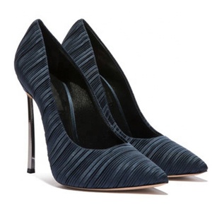 Chaussures à talons hauts pour femmes en satin rouge extensible, talons aiguilles métalliques, grande taille européenne 45, escarpins pour femmes, talons de 12 cm, chaussures féminines - Product Image 4