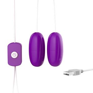 USB Charged Female Masturbator <b>Vibration</b> Sex Toys Massager Silent Flirting Double Jumping Egg Love Egg - Product Image 6