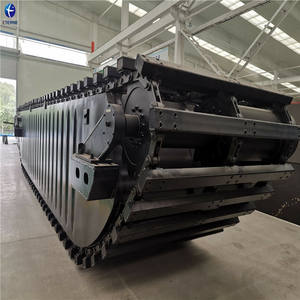 Escavatore anfibio con pontone nell'acqua - Product Image 3