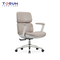 Fauteuil de bureau exécutif ergonomique moderne de luxe léger personnalisé en cuir, pivotant et mobile pour la maison et le bureau - Vente en gros