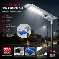 Farola Solar Industrial Brillante de 220 lm/W, 60W-130W, Controlador Independiente, Batería Grande de 12.8V 25.6V para Proyectos Gubernamentales