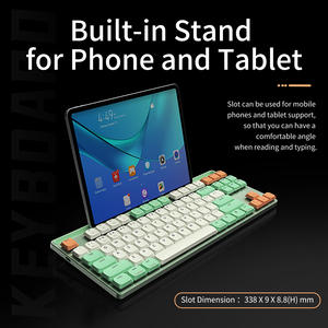 Tastatur de jeu à profil bas TKL RGB Light Teclado Mecanico 2.4Ghz BT USB-C Triple Modes <span class=keywords><strong>Clavier</strong></span> de jeu pour PC Ordinateur <span class=keywords><strong>Gamer</strong></span> - Product Image 5