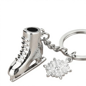 Creative Winter Games Snowboard Sledding Board Zinc Alloy Keychain Ice Snow Sports Commemorative Customized <strong>Gift</strong> Model X-1280 - Product Image 1