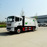 Camion compacteur de déchets robuste Dongfeng 12 m³ avec châssis de 4500 mm, moteur Cummins série B 190 CV Euro 2, chargement arrière