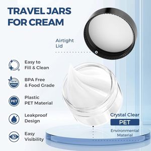 Contenants cosmétiques de gommage corporel en plastique transparent PET de luxe 8 oz 250ml pour pots de crème au beurre corporel avec couvercles - Product Image 2
