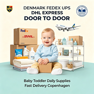 Danemark FedEx UPS DHL Express Porte <span class=keywords><strong>à</strong></span> Porte pour les Fournitures Quotidiennes des Bébés et des Tout-Petits Livraison Rapide <span class=keywords><strong>Copenhague</strong></span> - Product Image 2