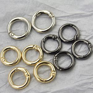 Lanyard Accessories <b>Key</b> <b>Ring</b> Keychain Zinc Alloy Hook <b>Ring</b> Round Carabiner Spring Snap Hook Locking Carabiners Keyring Buckle - Product Image 2