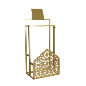 Supporto per Corano e Tappetino da Preghiera in Oro, Regalo Ideale per Eid, Ramadan e Arredamento Musulmano, Porta Tappeto da Preghiera Islamico per Casa e Moschea - Product Image 5