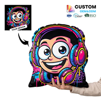 Coussin décoratif au design de dessin animé, tailles et formes de housse personnalisées, vente en gros disponible, coussin en peluche mignon de forme irrégulière personnalisée