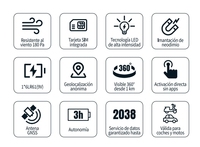 Baliza de Emergencia V16 2026 Aprobada por la DGT con Geolocalización, Luz de Advertencia para Automóvil con Visibilidad de 360°