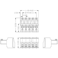 2,5mm 3,5mm 3,81mm paso 15EDGK WJ15EDGK MC1.5/.. STF EC381V EC350V bloques de terminales enchufables de PCB de MC420-350 de MC420-381