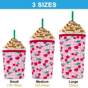 Manchon isolant réutilisable en néoprène de 5 mm d'épaisseur pour canettes de café glacé et boissons froides, compatible <span class=keywords><strong>Starbucks</strong></span> - Product Image 2