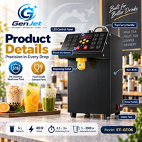 Distributeur quantitatif de sirop de fructose ET-GT06 0,5-3s avec sortie anti-goutte et réservoir en acier inoxydable 316 pour les commerces de boissons
