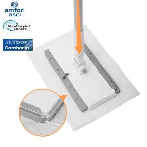 BOOMJOY vente en gros de vadrouille plate jetable sèche et humide et de recharge Kit de balayage multi-surfaces de sol vadrouille à poussière plate nettoyage de sol - Product Image 1