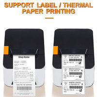 Printer Thermal 2 Inci 58mm USB untuk Label dan Stiker, Mesin Pencetak untuk Logistik dan E-commerce HCC-TL24U