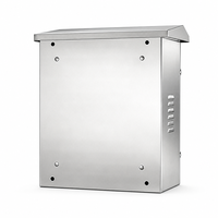 Boîtier électrique extérieur étanche en acier inoxydable IP54, boîte de distribution murale avec auvent anti-pluie, certifié CE ROHS