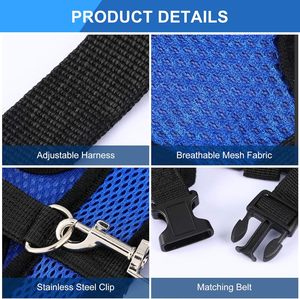 <span class=keywords><strong>Harnais</strong></span> et laisse de poulet de Pâques réglables <span class=keywords><strong>Harnais</strong></span> d'entraînement respirant pour poulet canard oie - Product Image 5