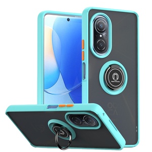 เคสโทรศัพท์ขอบสีโปร่งแสงผิวด้านแบบไฮบริด,เคสมีห่วงหมุนได้360องศาสำหรับ Huawei Nova 9 9 9 <span class=keywords><strong>SE</strong></span> 9 Pro - Product Image 1