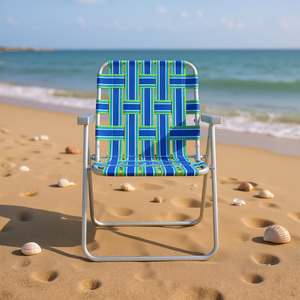 Silla de Playa Plegable de Aluminio con Tela Oxford, Estilo Costero, Muebles de Exterior para Picnic, Jardín, Parque, Pesca - Product Image 2