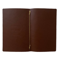 Porte-menus vintage en cuir véritable souple avec cordon élastique
