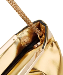 Bolso de Mano Cuadrado Plisado de Lujo para Mujer, de Cuero PU, para Eventos Formales, Cenas y Citas - Product Image 4