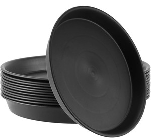 Vente en gros de soucoupe de jardin solide et épaisse de 10 pouces en plastique noir <span class=keywords><strong>pour</strong></span> plantes, grands plateaux ronds d'égouttement <span class=keywords><strong>pour</strong></span> pots de fleurs - Product Image 1