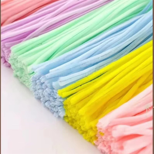 Tiges de chenille torsadées flexibles, nettoyeurs de tuyaux, fournitures d'artisanat DIY pour ornements floraux en velours chinois faits à la main - Product Image 4