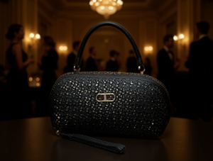 Borsa Clutch con Perline, Manico Singolo, Chiusura a Patta, per Serate ed Eventi, Modello MT-220710 - Product Image 2