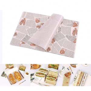 Custom logo Printing Hamburger Deli Packaging Grease Proof Tissue Wrapper Burger <b>Wrap</b> Sandwich <b>Paper</b> - Product Image 4